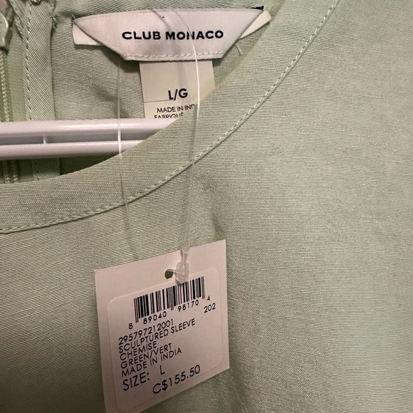 NWT Club Monaco light green top - Picture 2 of 4